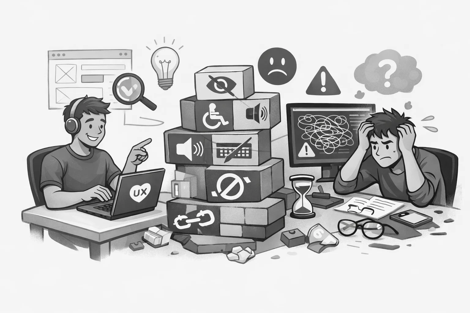 A developer working on a design system.