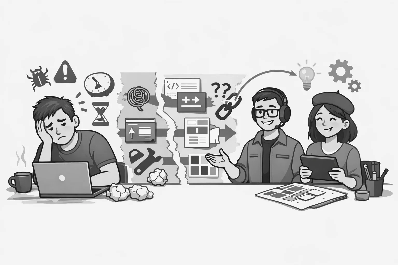 A developer working on a design system.