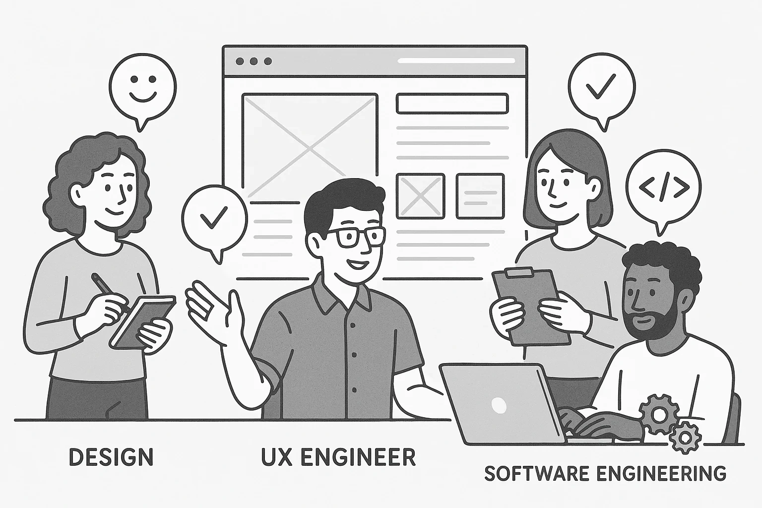 Cross-Functional team collaborating on ideas.