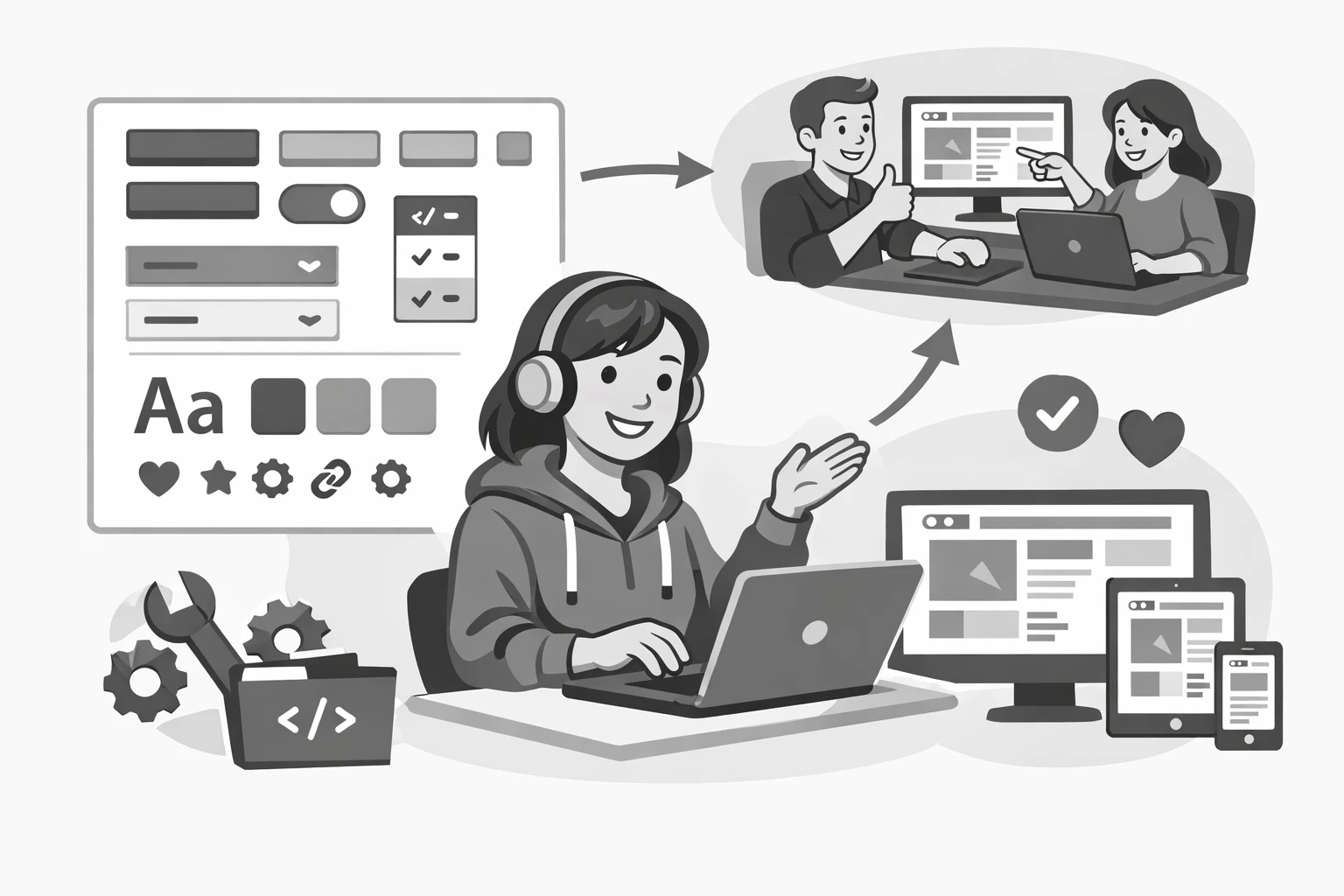 A developer working on a design system.