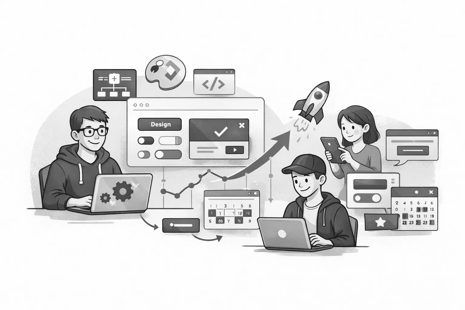 Developer contributing to a design system with ease